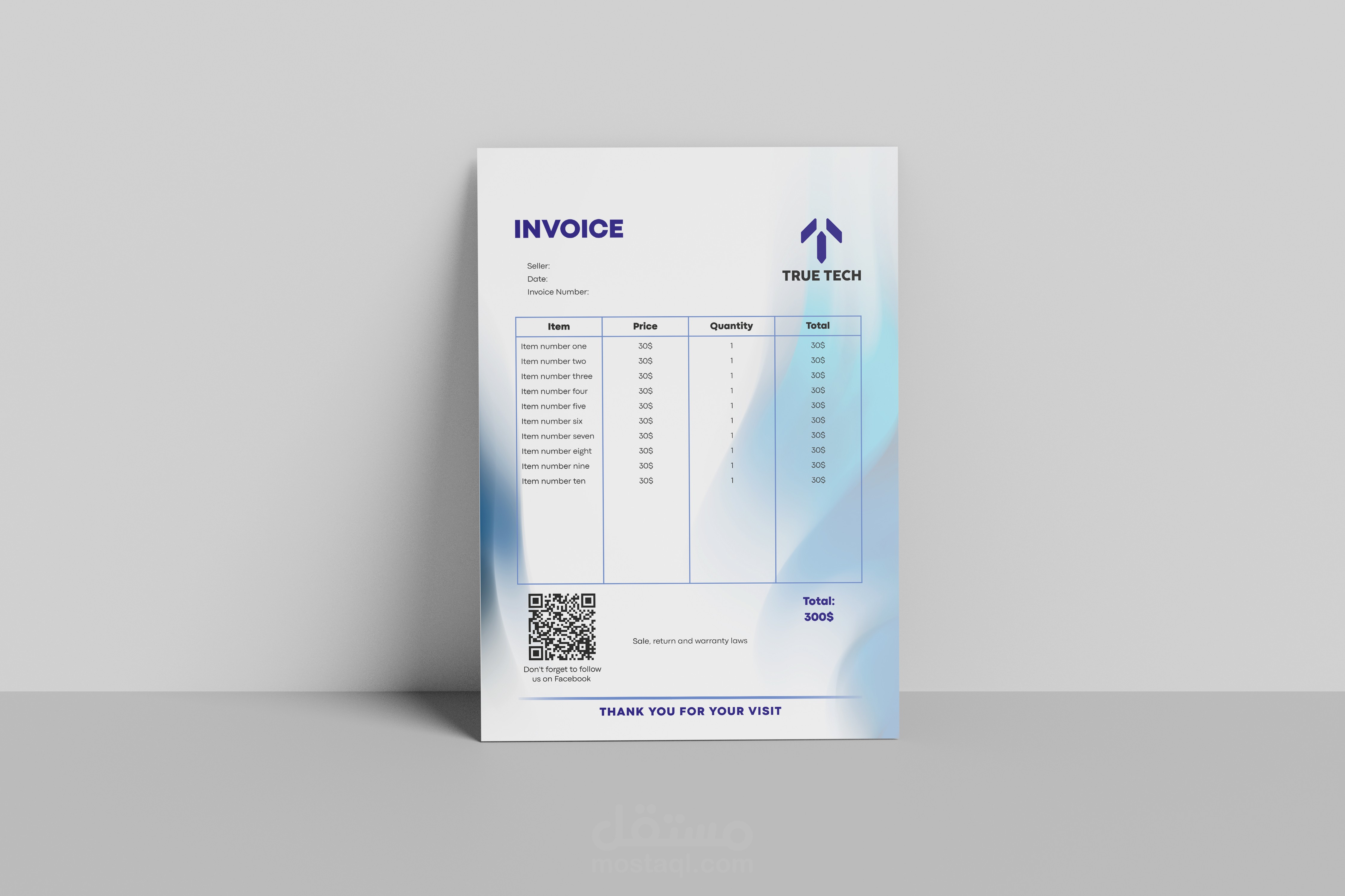 تصميم فاتورة