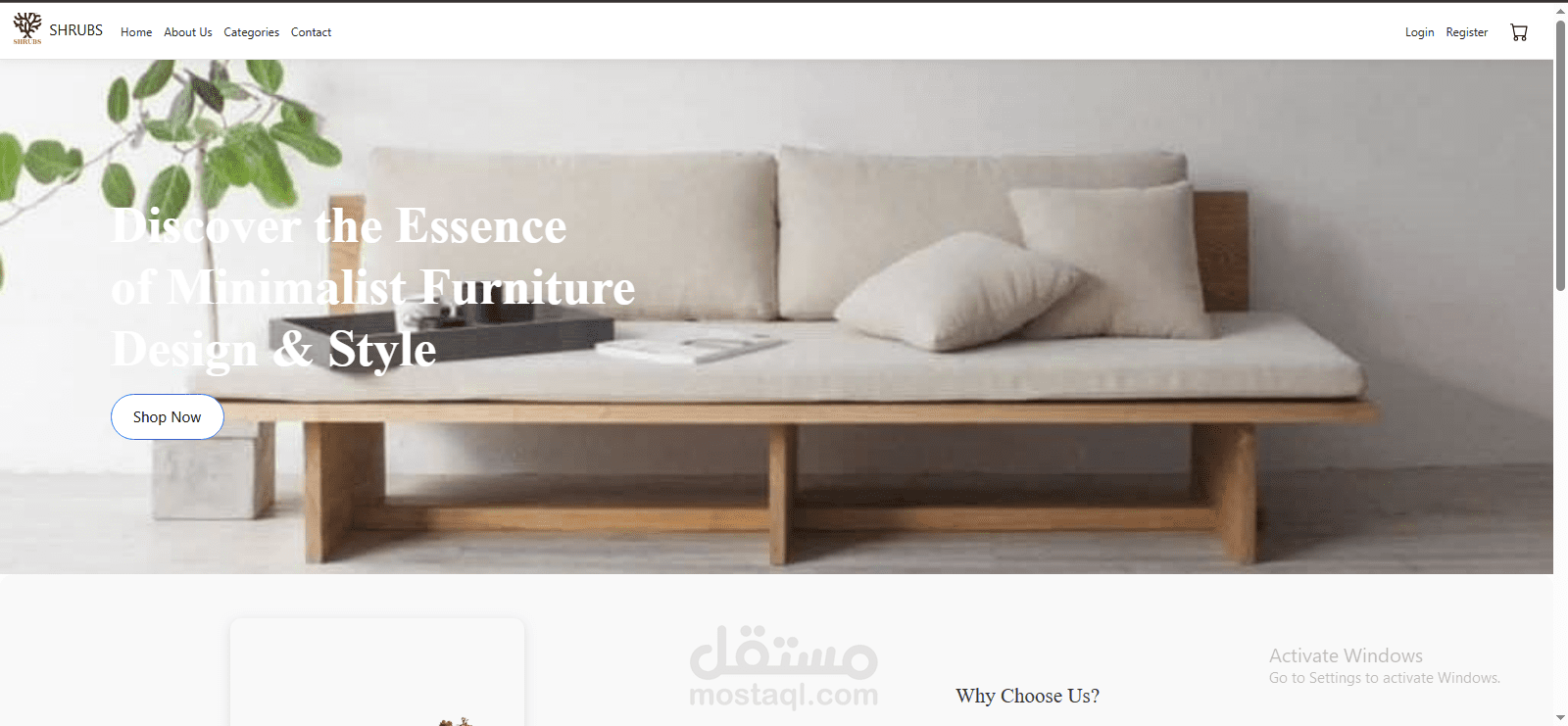 Furniture Ecommerce Website