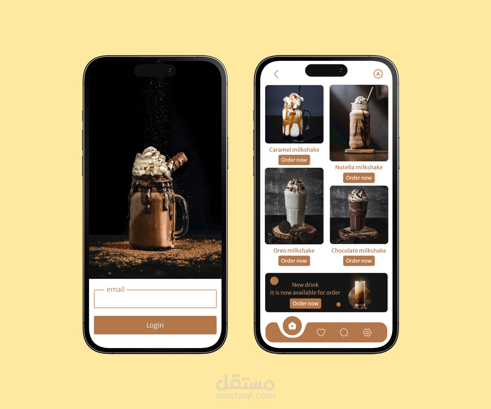 واجهات موبايل من تصميمي | Mobile interfaces designed by me