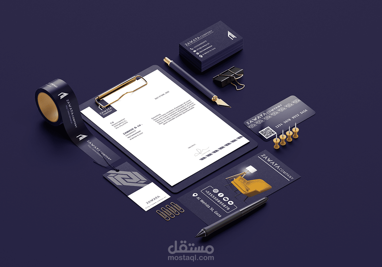 تصميم هوية بصرية كاملة لشركة تصميم داخلي وديكور