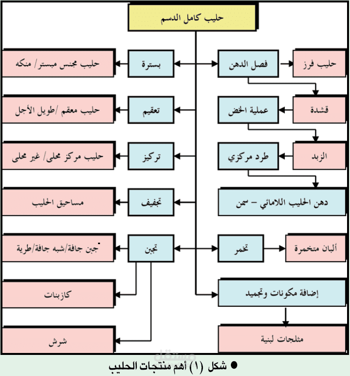 مراحل خسائر تصنيع الالبان .