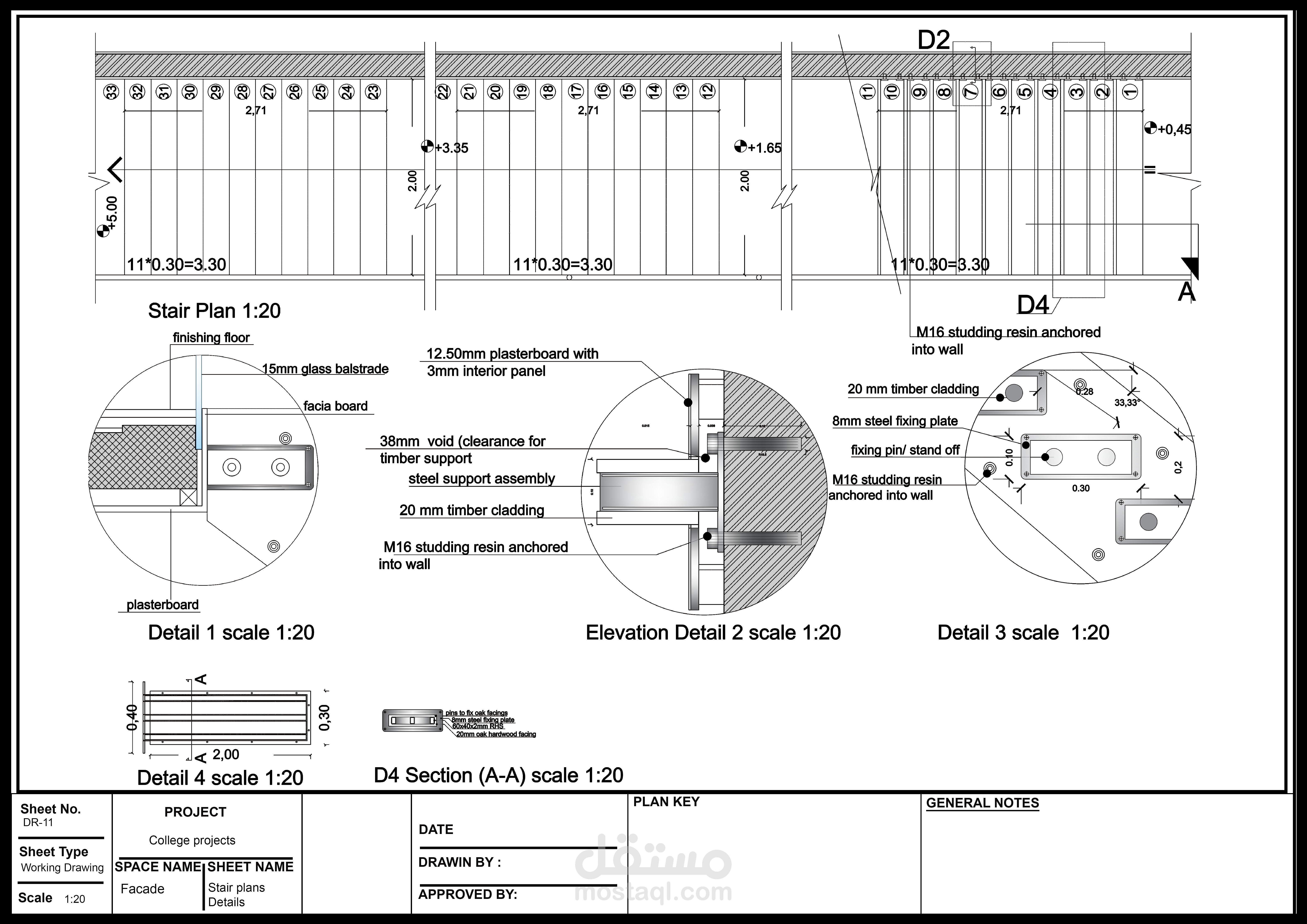 Stairs execution drawings