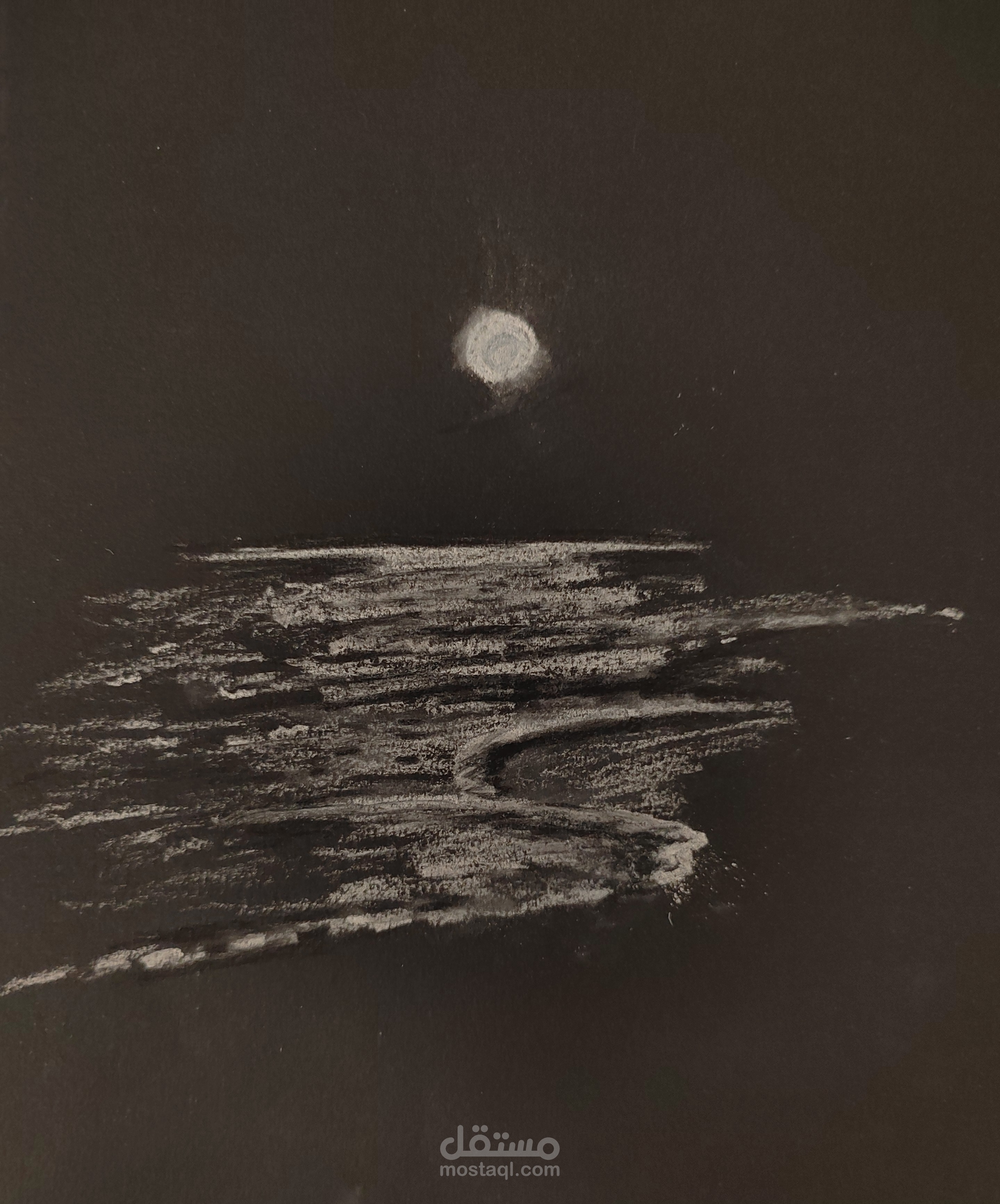 رسم منظر طبيعي بالفحم