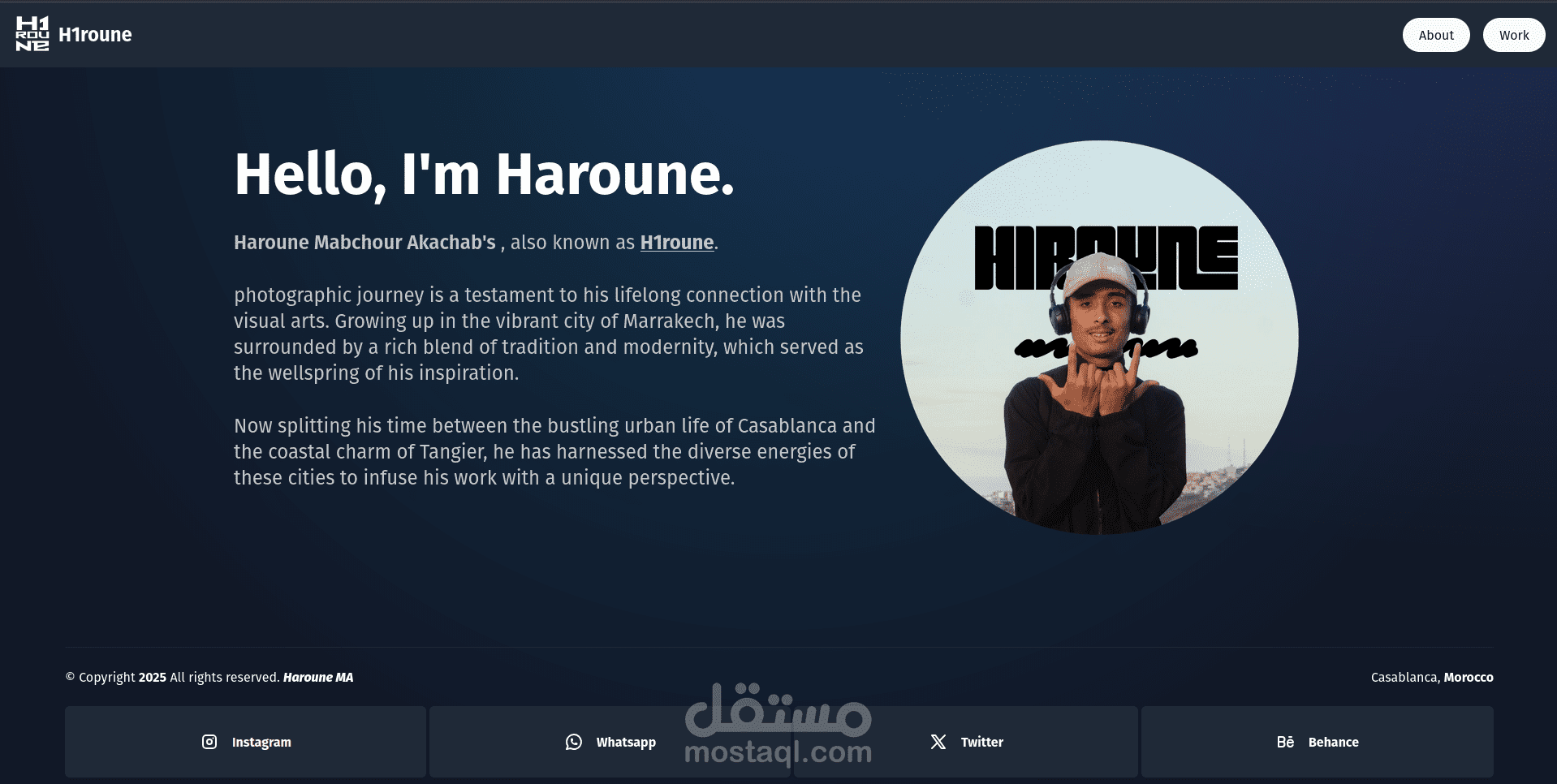 مشروع محفظة مصور باستخدام Svelte وTailwindCSS