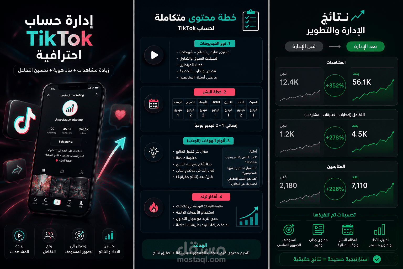 إدارة وتطوير حساب TikTok لزيادة المشاهدات والتفاعل بطريقة احترافية
