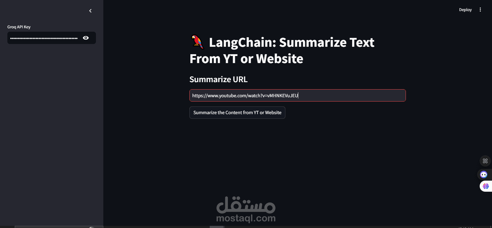 ? AI-Powered Summarization Tool | LangChain + Groq + Streamlit