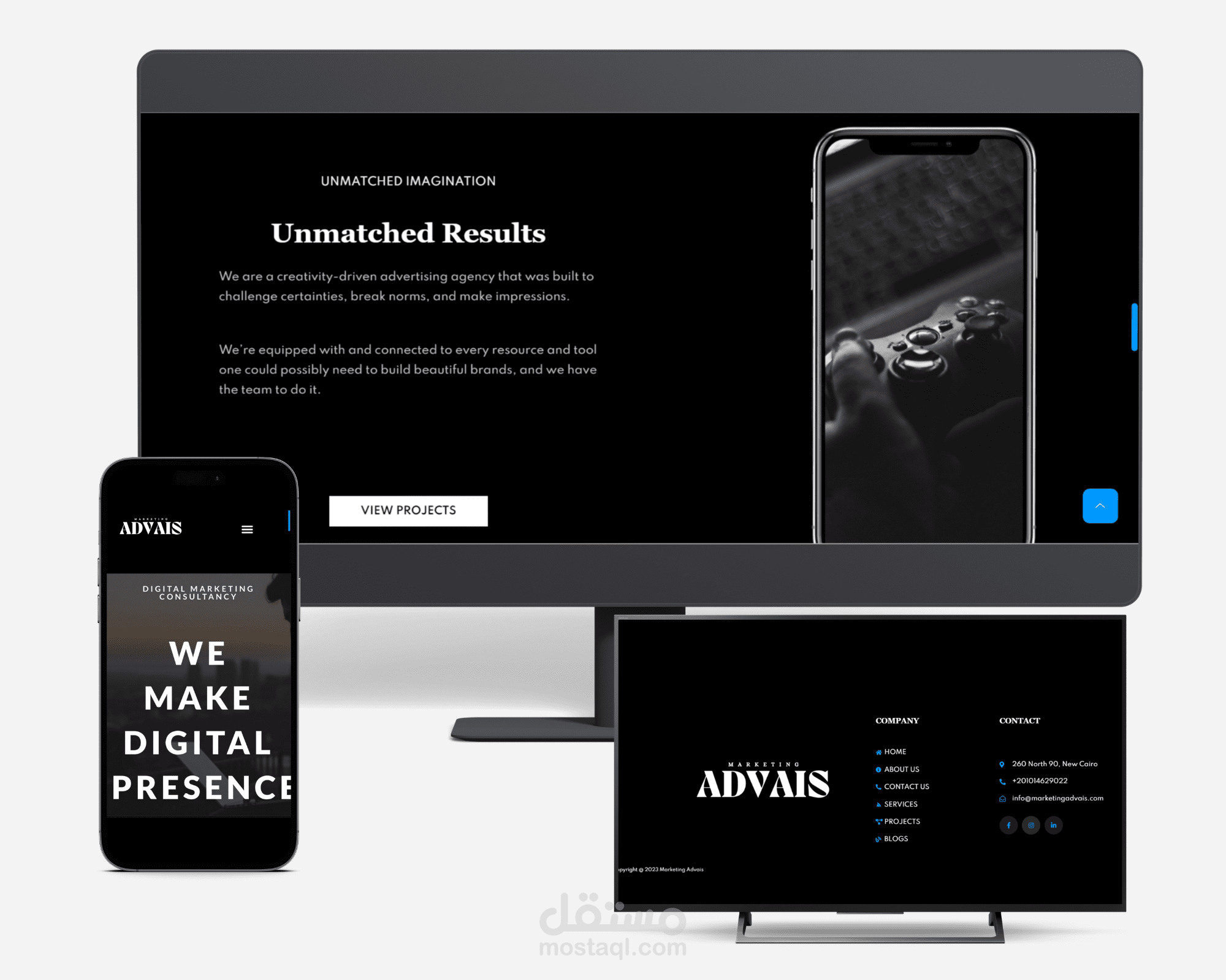 موقع الكتروني لوكالة اعلانية