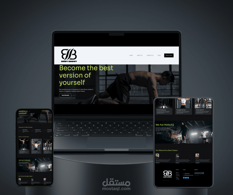 موقع الكتروني لمؤسسة تدريب رياضي