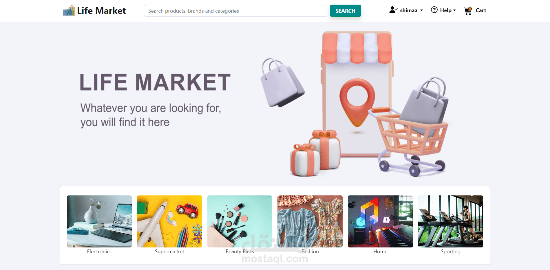 موقع تجاره الاكتروني Life Market