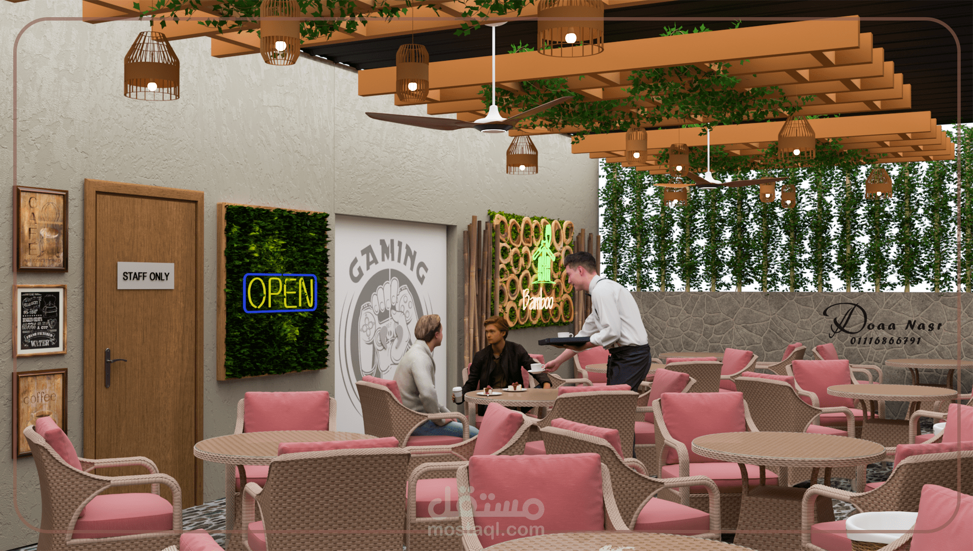 Design of Bamboo cafe and restaurant