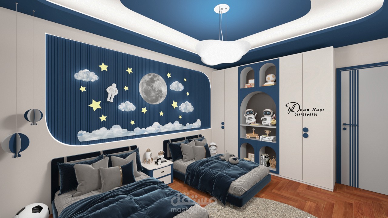 Design for a modern youth bedroom
