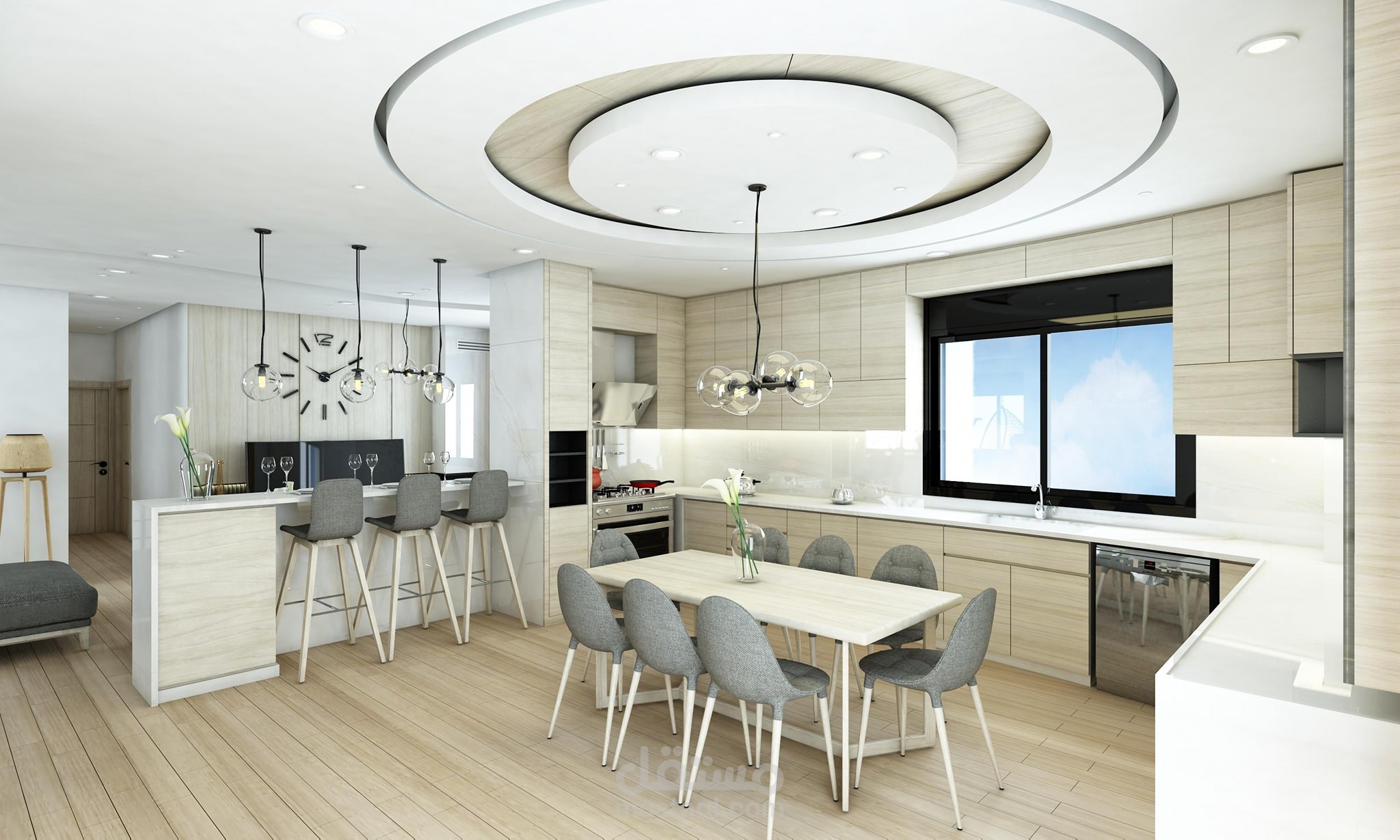 تصميم مطبخ لشقة سكنية الموقع فلسطين