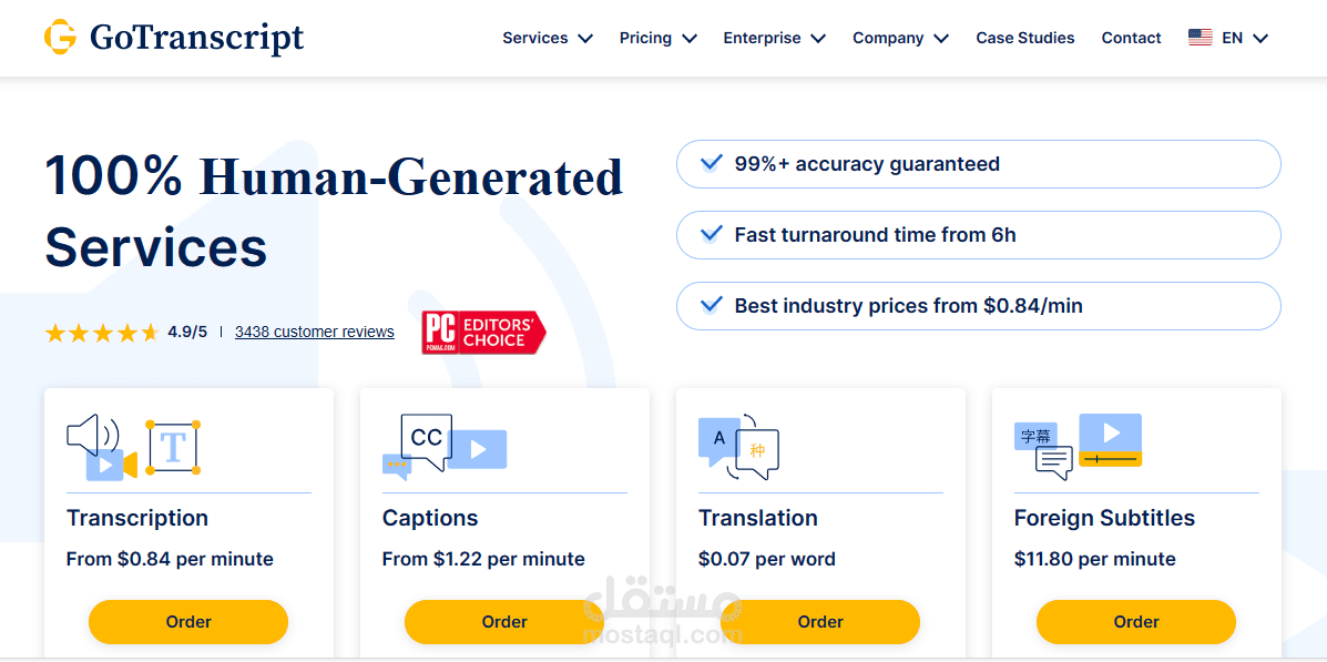 Transcription and translation services online