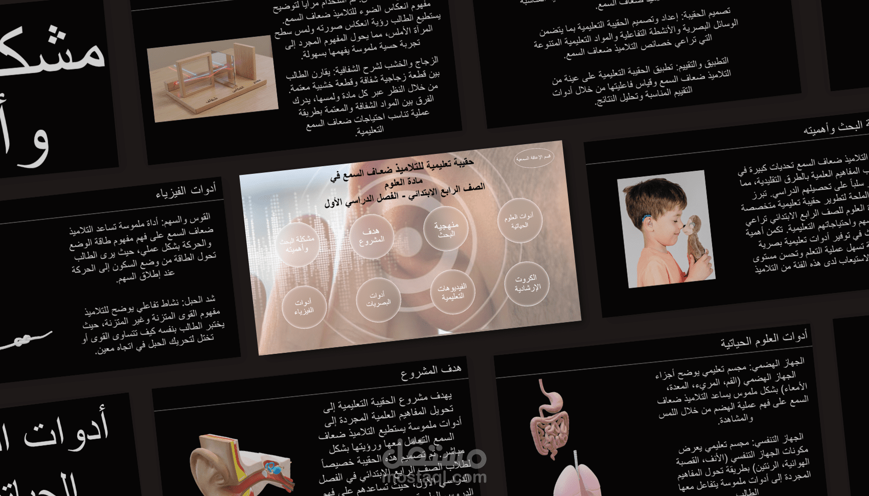 بريزنتيشن مشروع تخرج لطلاب قسم الإعاقة السمعية