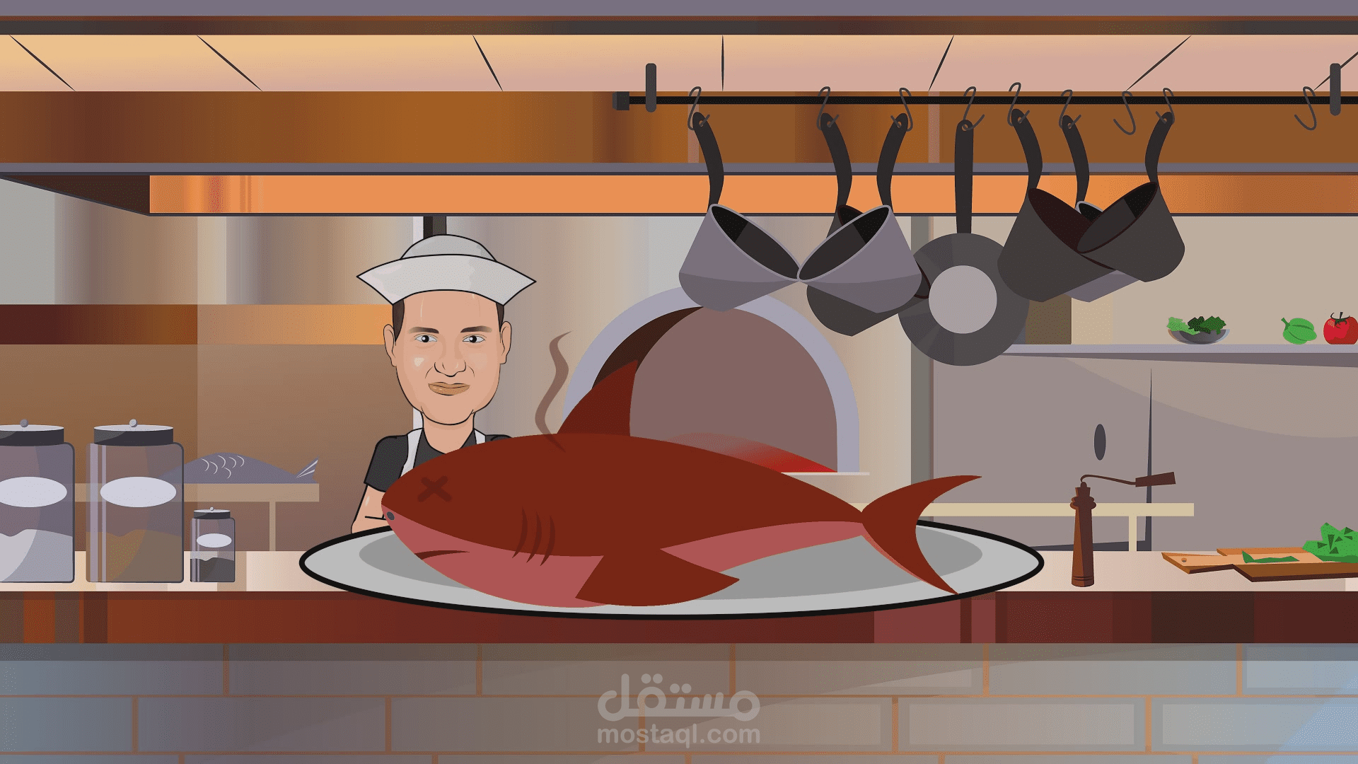 فيديو ترويجي لمحل اسماك