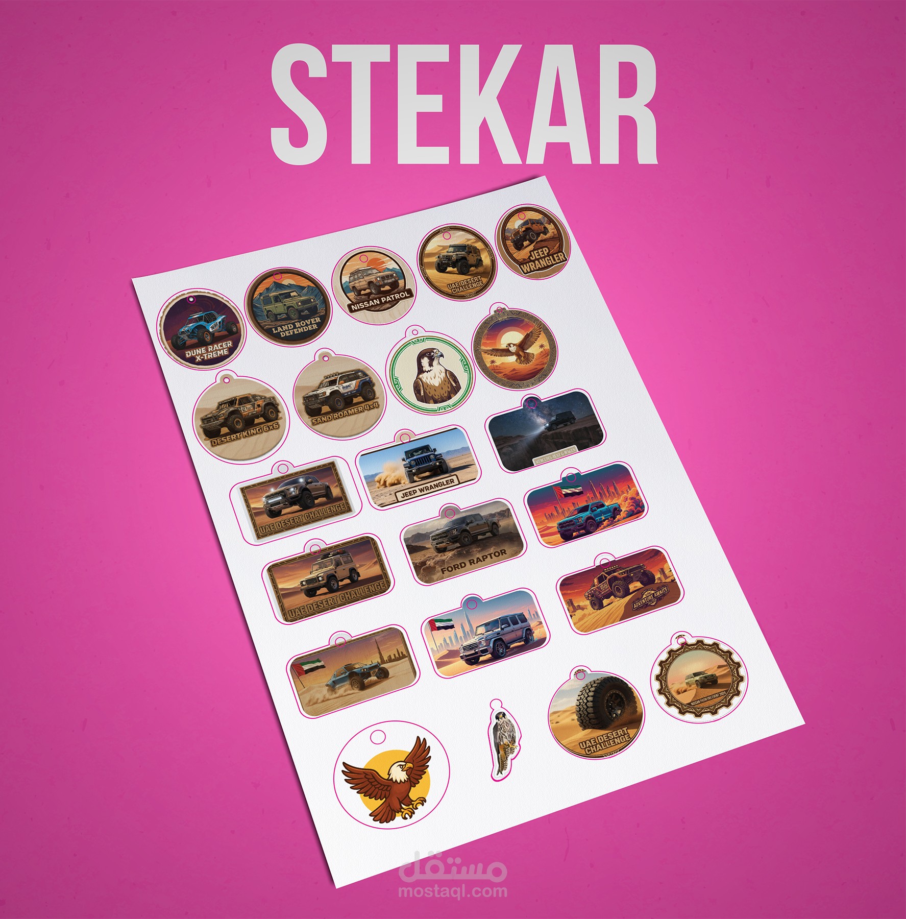 تصميم الملصقات(ستيكرات)