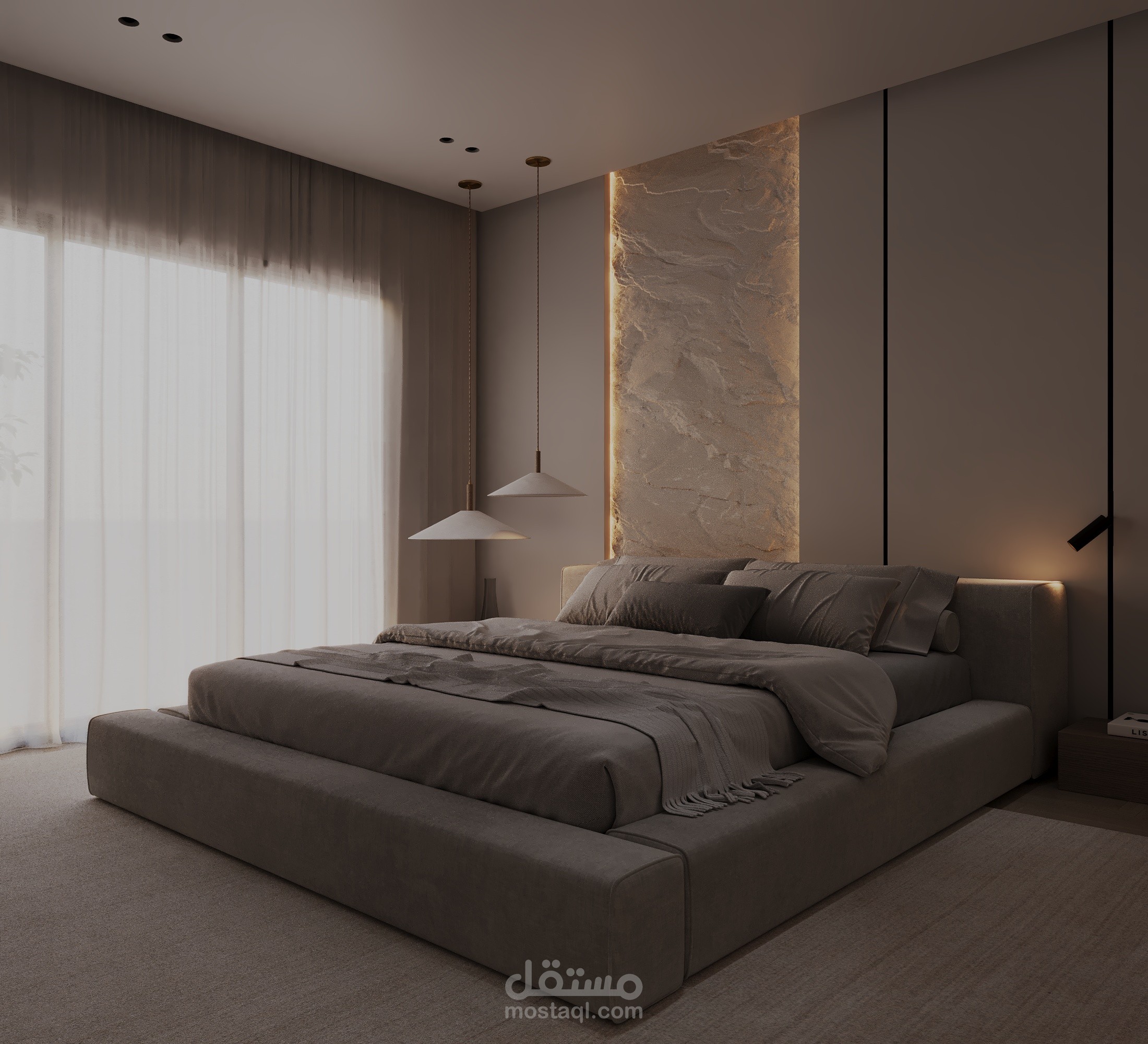 تصميم غرفة نوم حديثة بسيطة