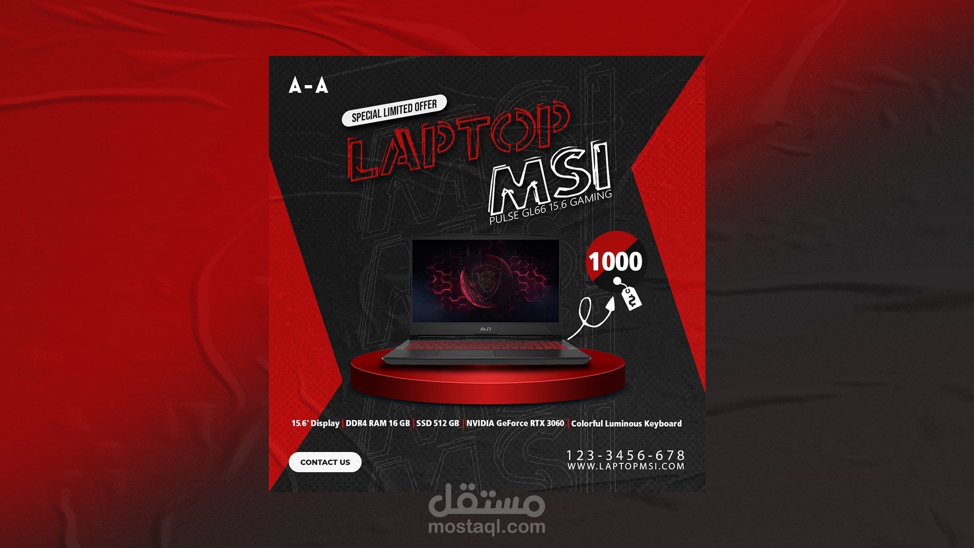 تصميم سوشيال ميديا - لصالح معرض اجهزة لابتوب & كمبيوتر