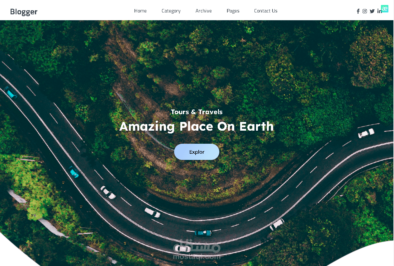Blogger made with Just HTML & CSS