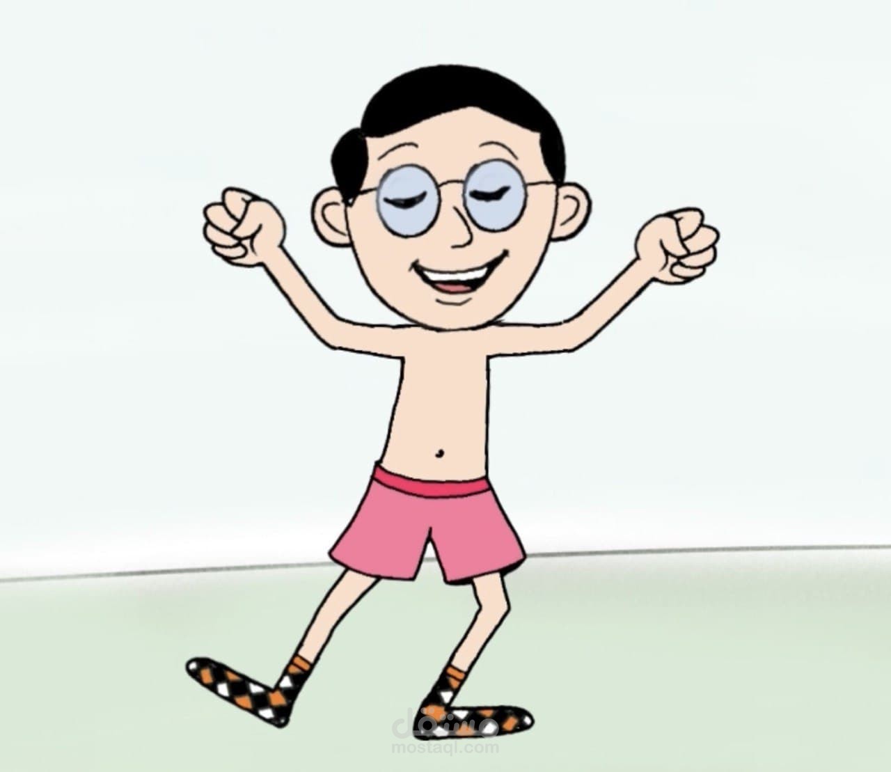 إعلان كارتوني عن بوكسرات وجوارب