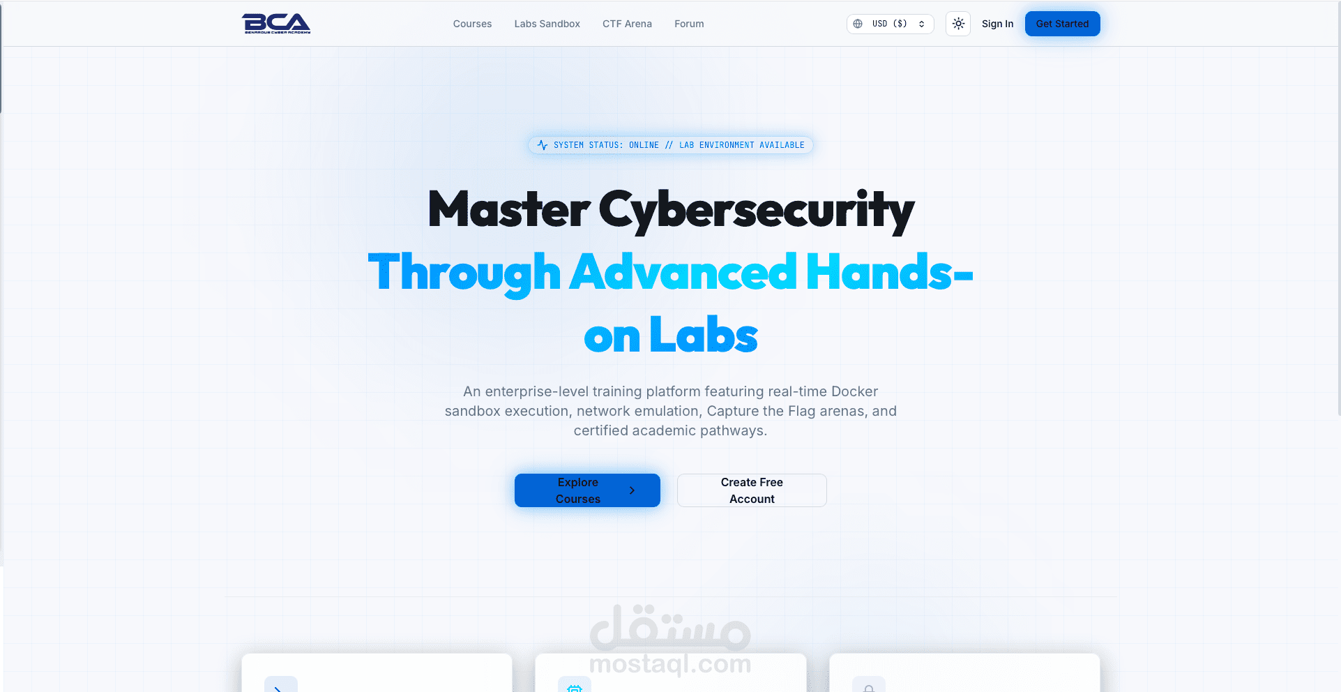 منصة BCA — نظام إدارة تعليمي (LMS) بنموذج SaaS