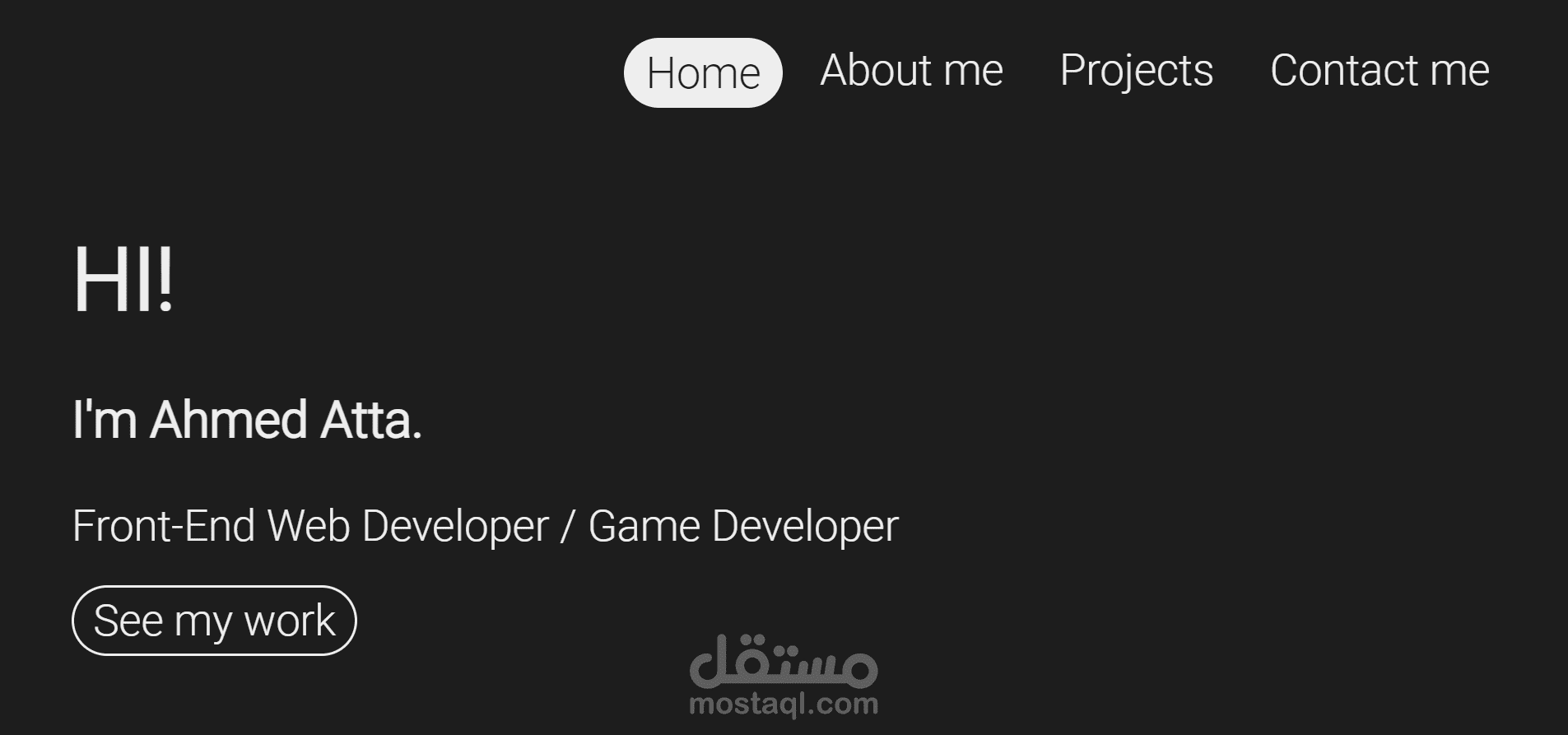 موقعي الشخصي - تصميم المواقع (فرونت اند)