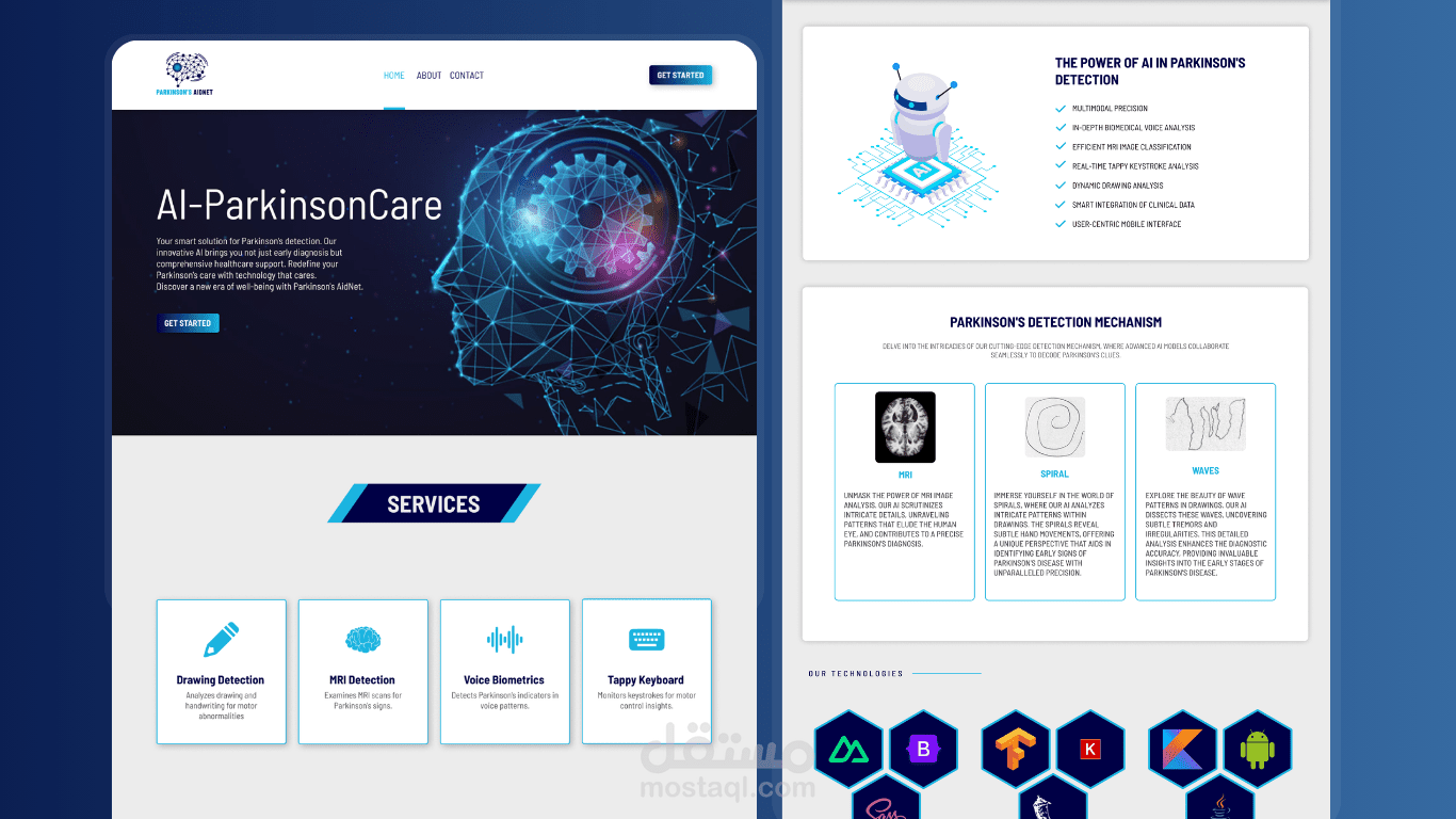 Parkinson AidNet | منصة ذكية للكشف المبكر عن مرض باركنسون