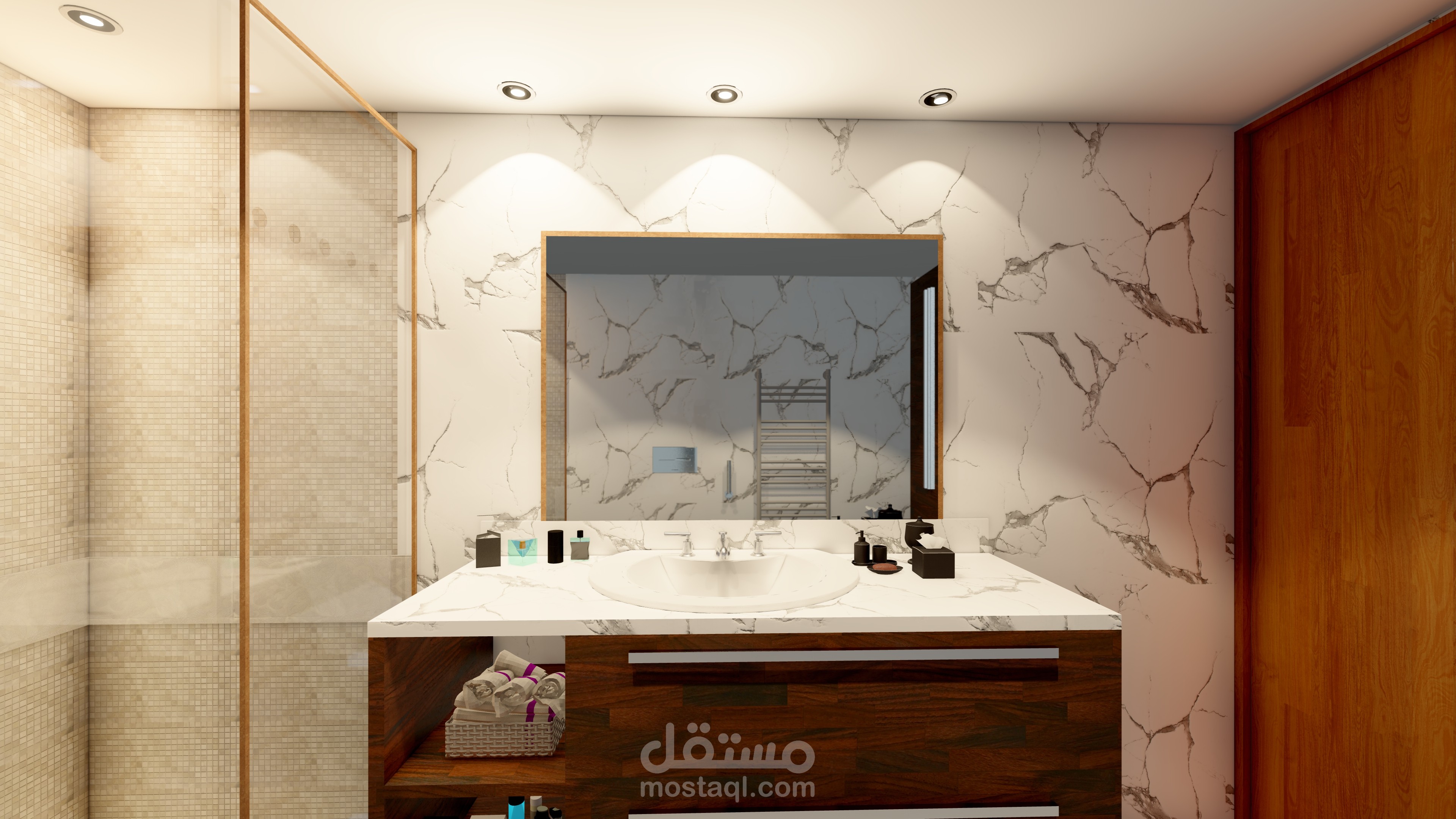 تصميم حمام فاخر لعميل خاص