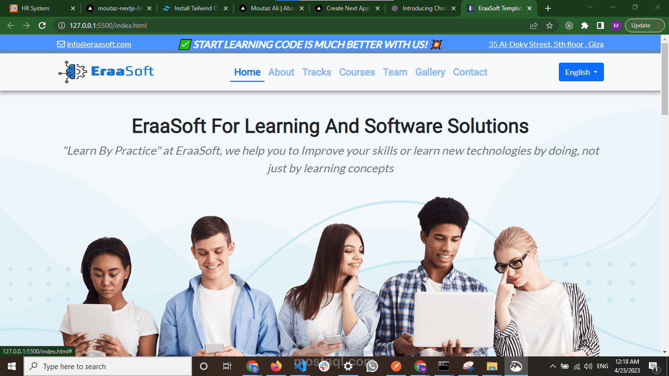 صفحة هبوط Figma or PSD to HTML
