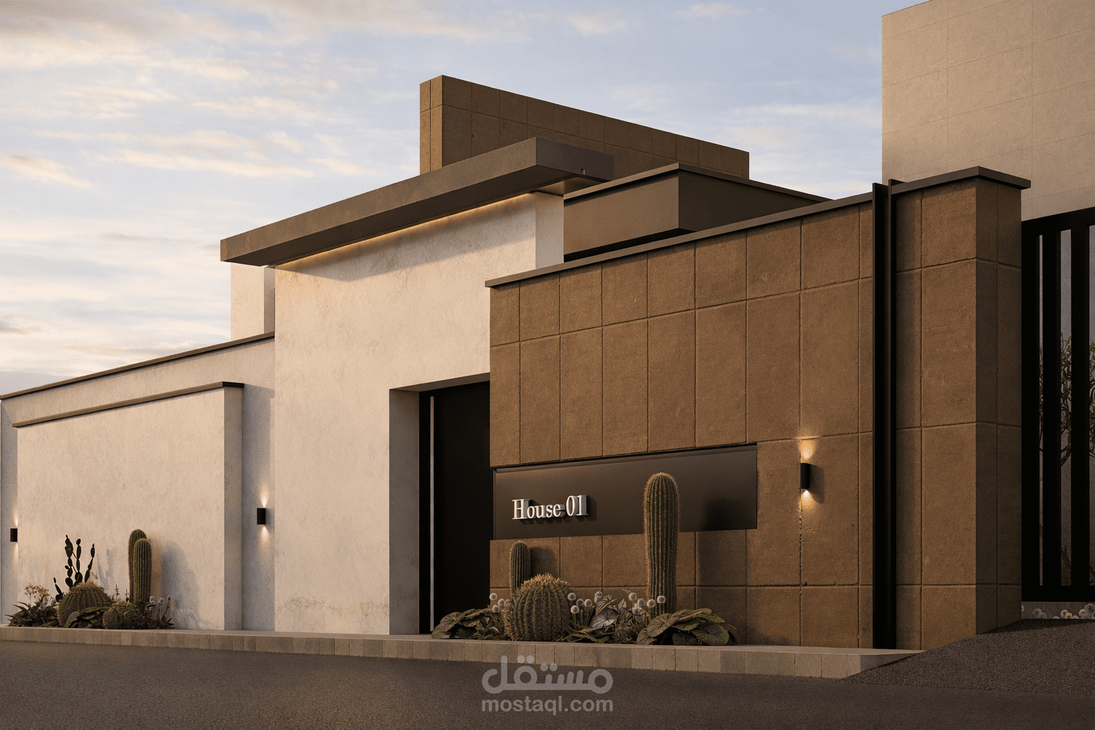 تصميم سور فيلا حديث