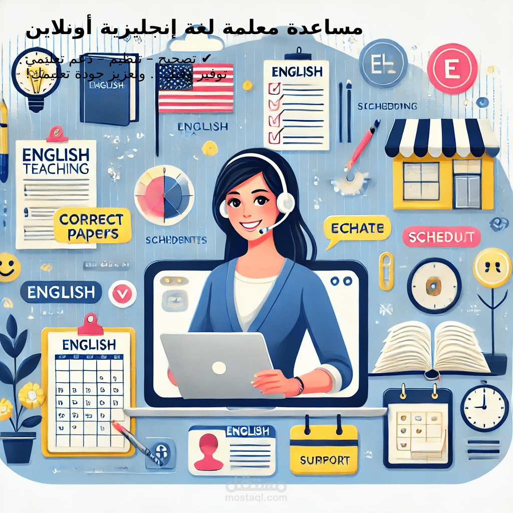 مساعدة معلمة لغة إنجليزية