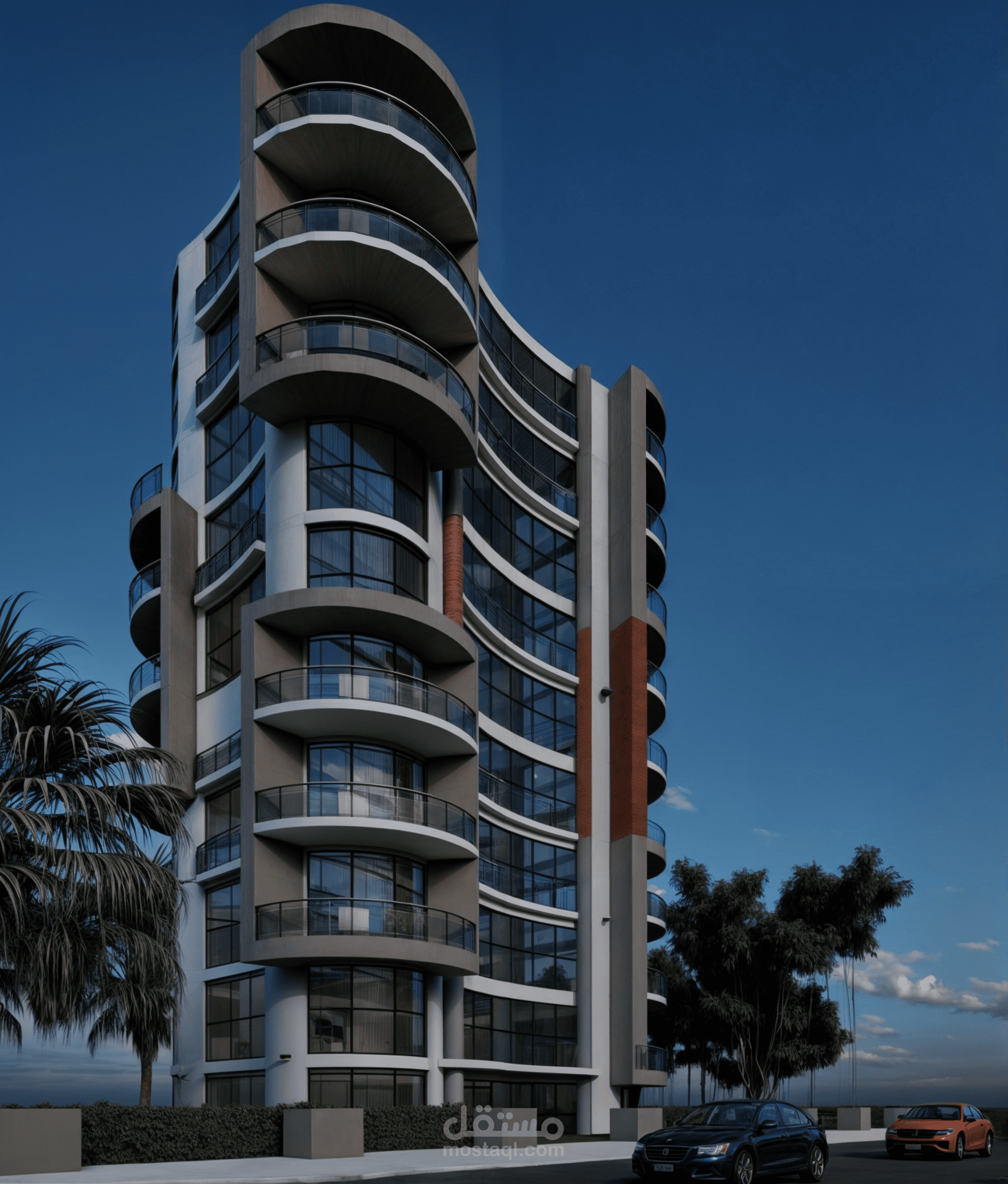تصميم واجهة خارجية مبنى اداري