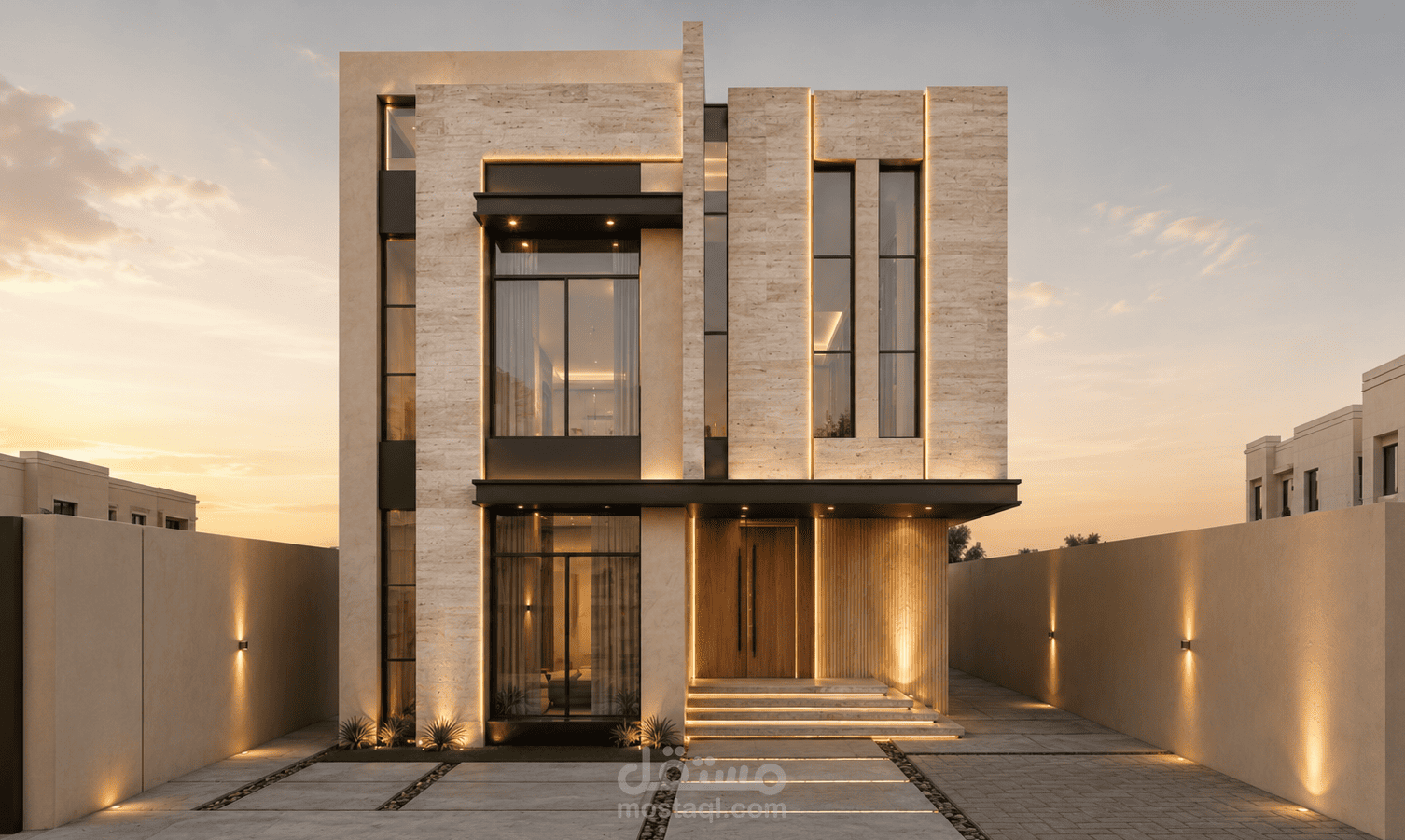 تصميم واجهة فيلا في السعودية