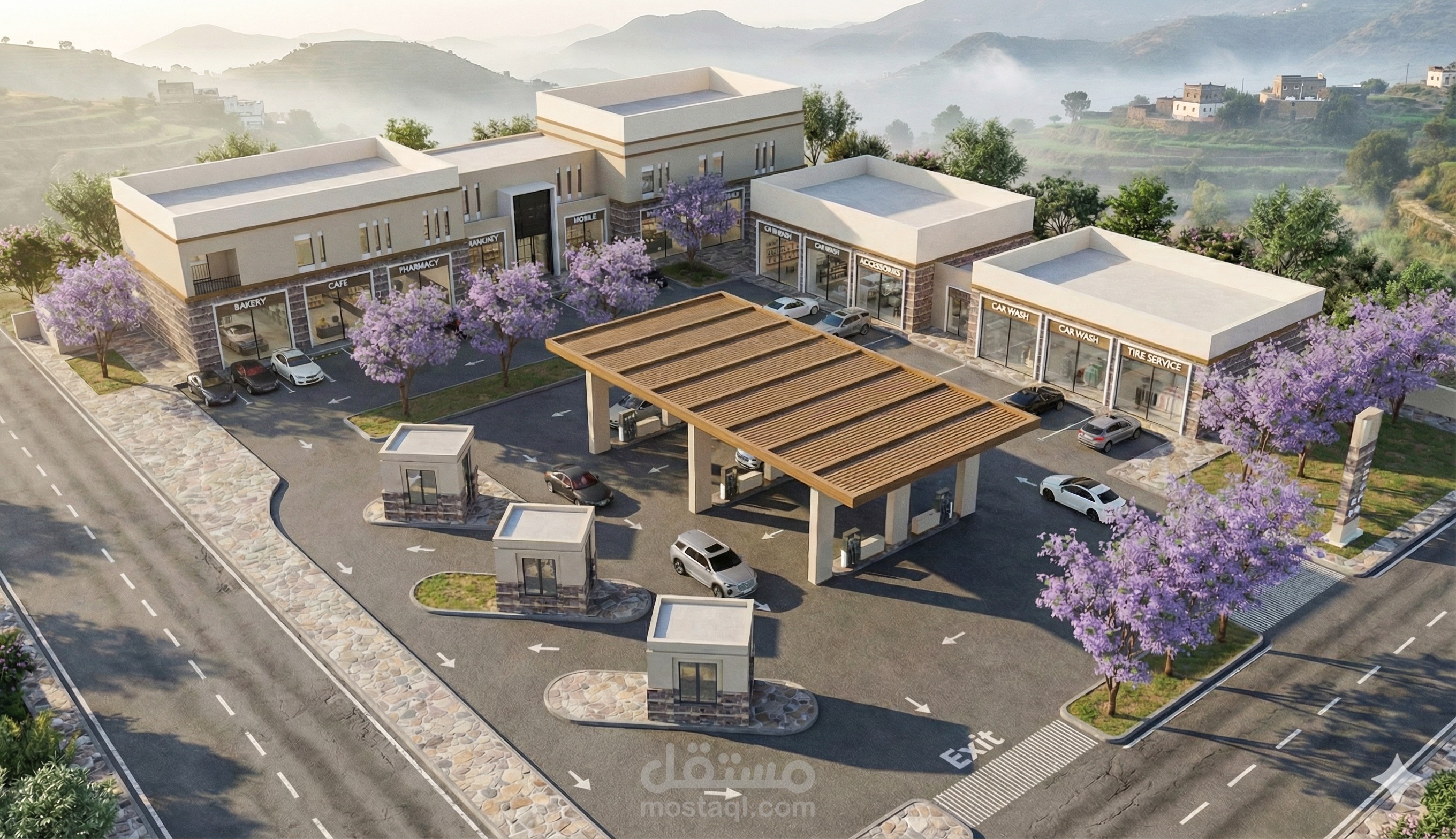 تصميم محطة وقود في المملكة العربية السعودية