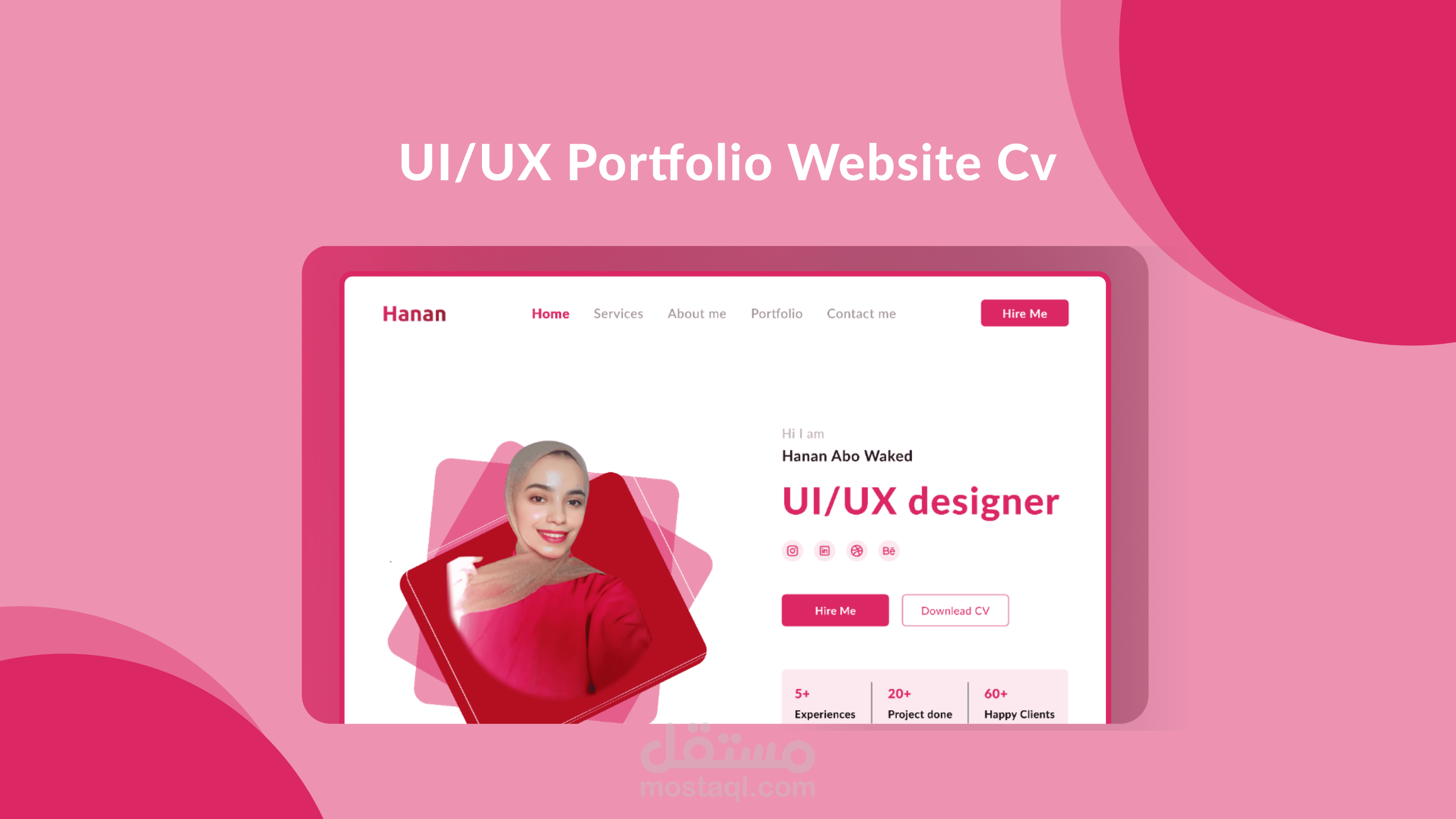 تصميم صفحة ويب للسيرة الذاتيةالخاصة بي ـ Portfolio Website CV