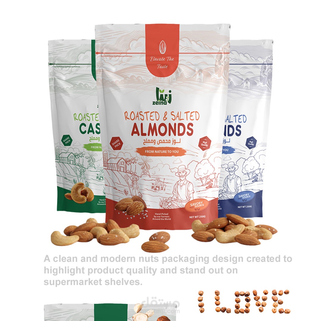 Nuts Packaging Design (Zeina Co.)