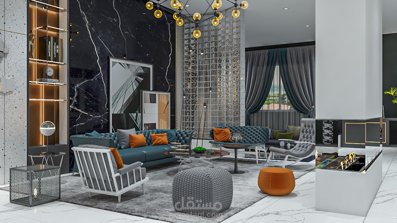 تصميم داخلي لمنزل بالسعودية