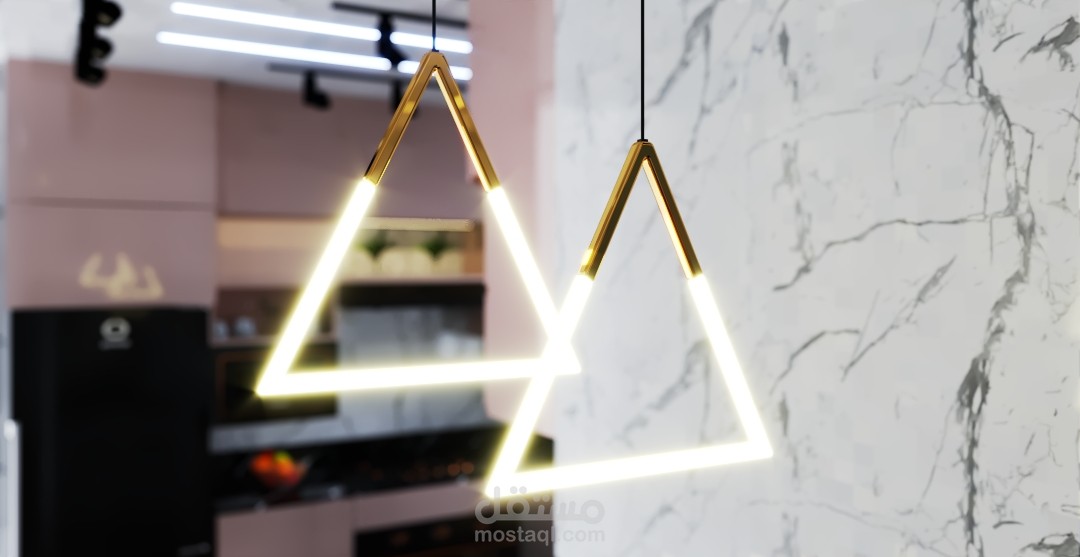 تصميم مطبخ صغير مع بار