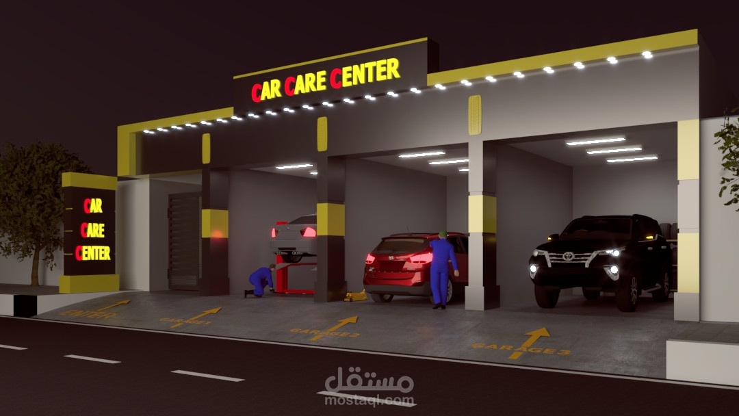 تصميم car care مركز للعناية بالسيارات
