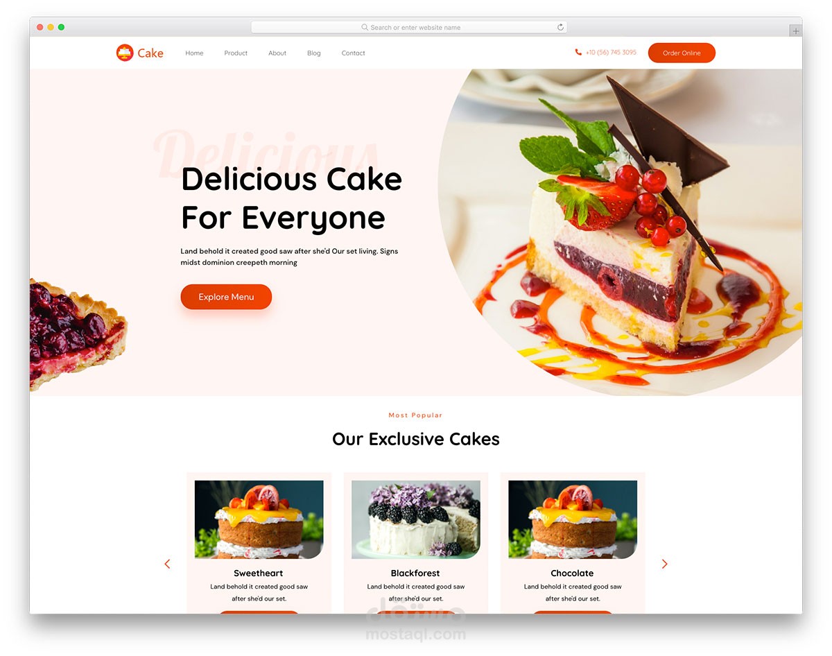 Cake shop website