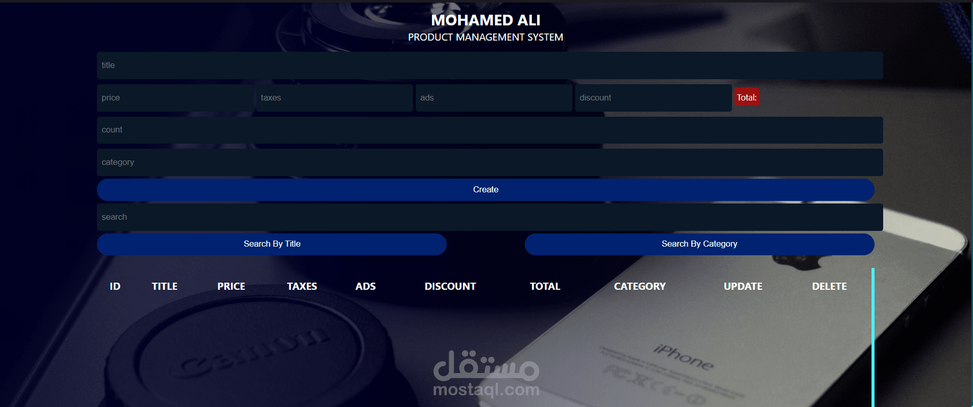 برنامج ادارة منتجات