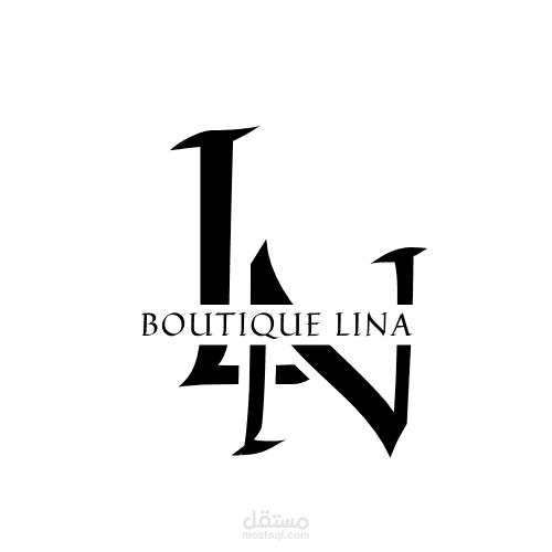 شعار مصمم ل محل لبيع ملابس النساء تم تصميته من طرف صاحبة المحل Lina