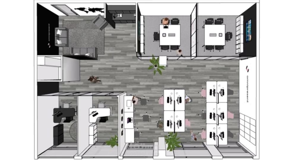 تجديد و تصميم ديكور لمكتب في دبي