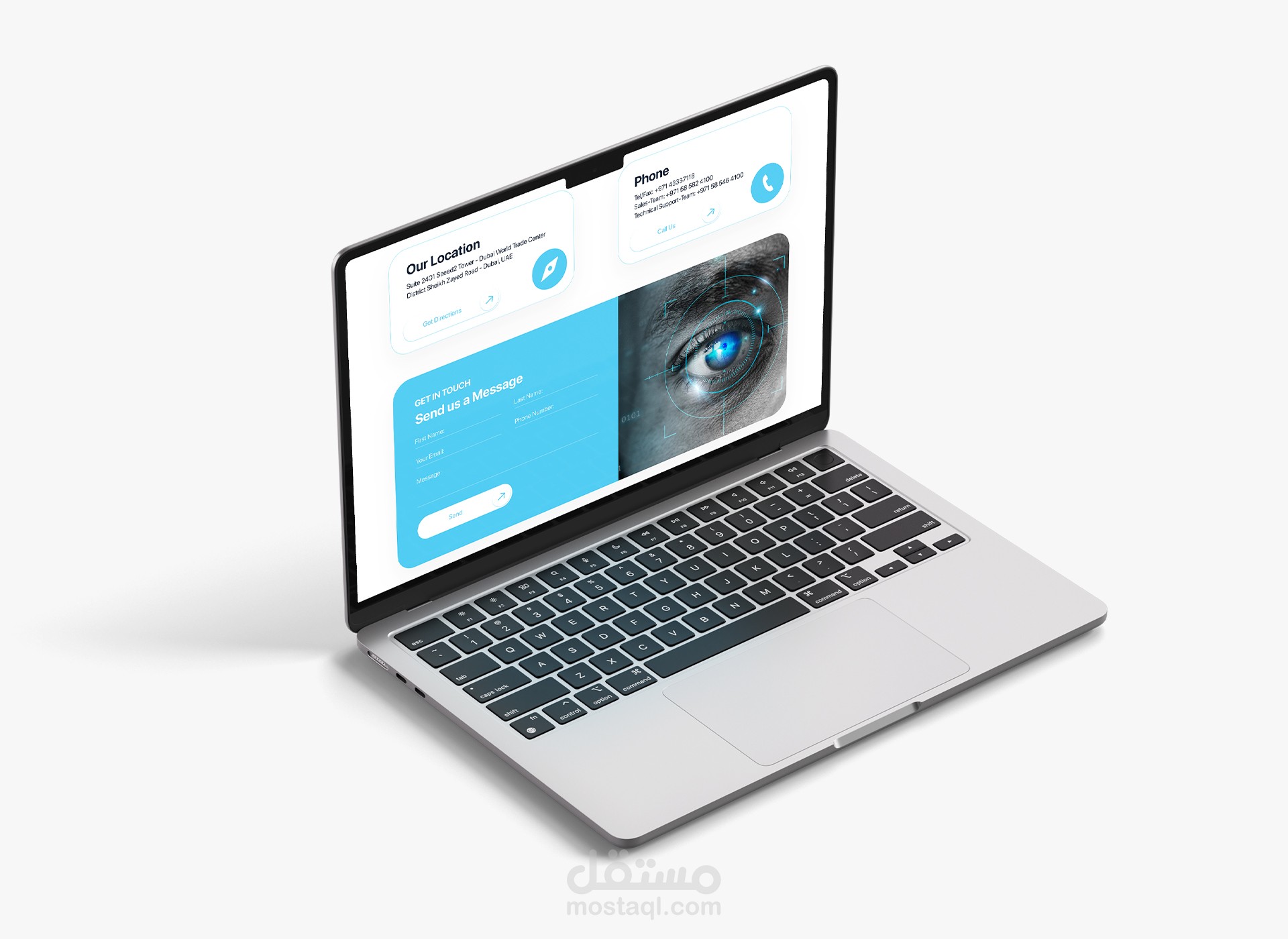 تصميم واجهه ui و صفحات موقع الكتروني لشركة توريد أجهزة اشعه مقطعية