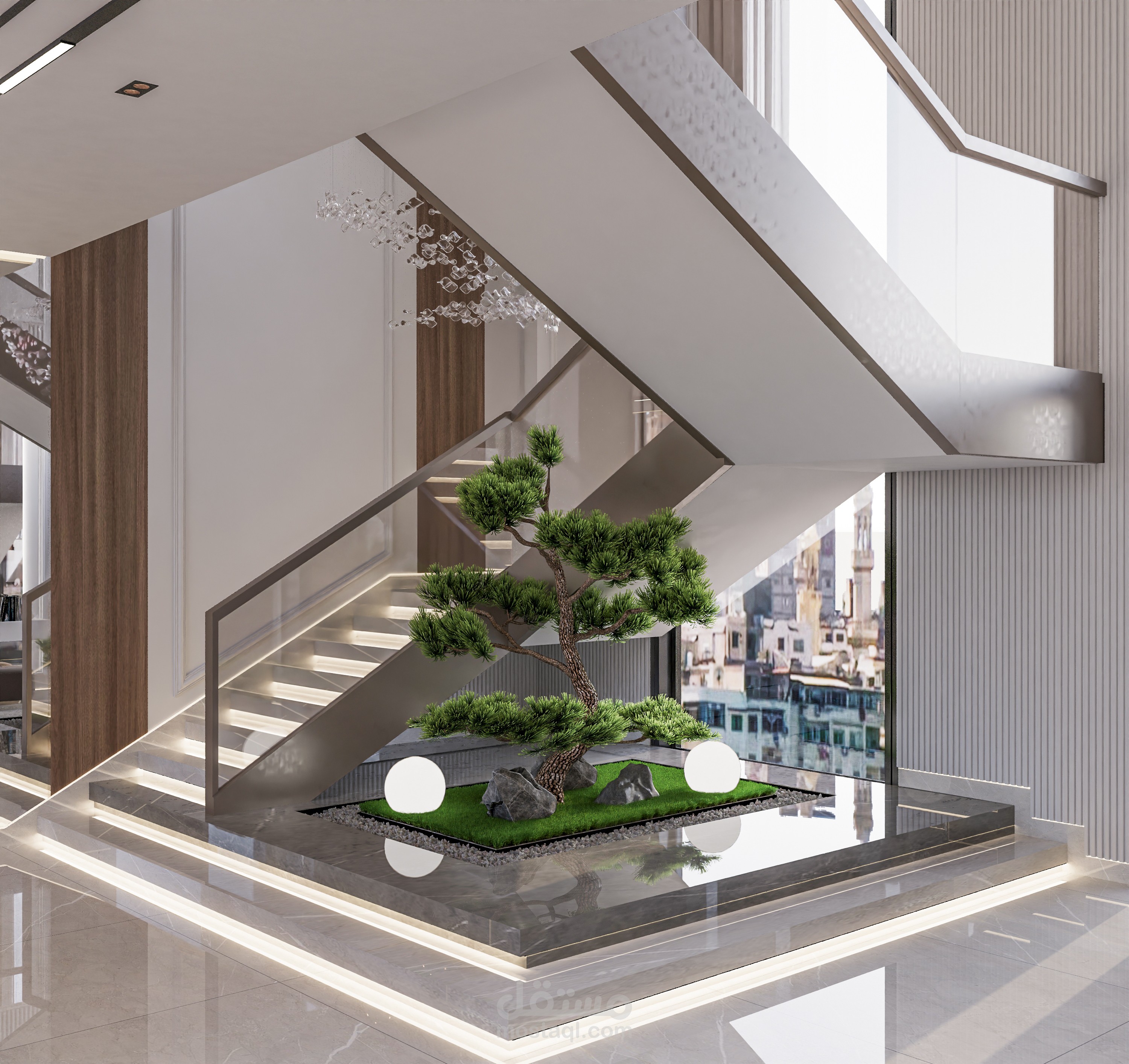 صالون نيو كلاسيك تم تصميمه في دبي