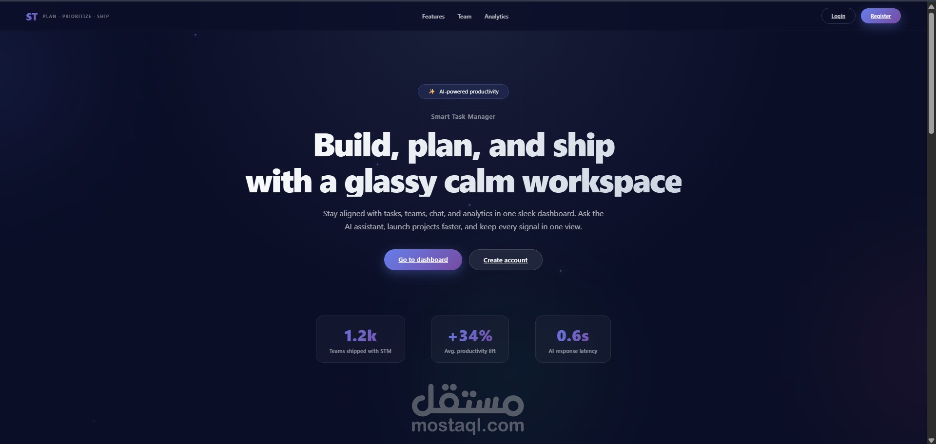 Smart Task Manager – نظام ذكي لإدارة المهام والمشاريع