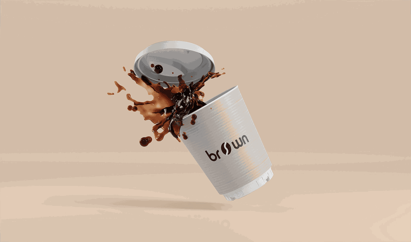 brown coffee logo design