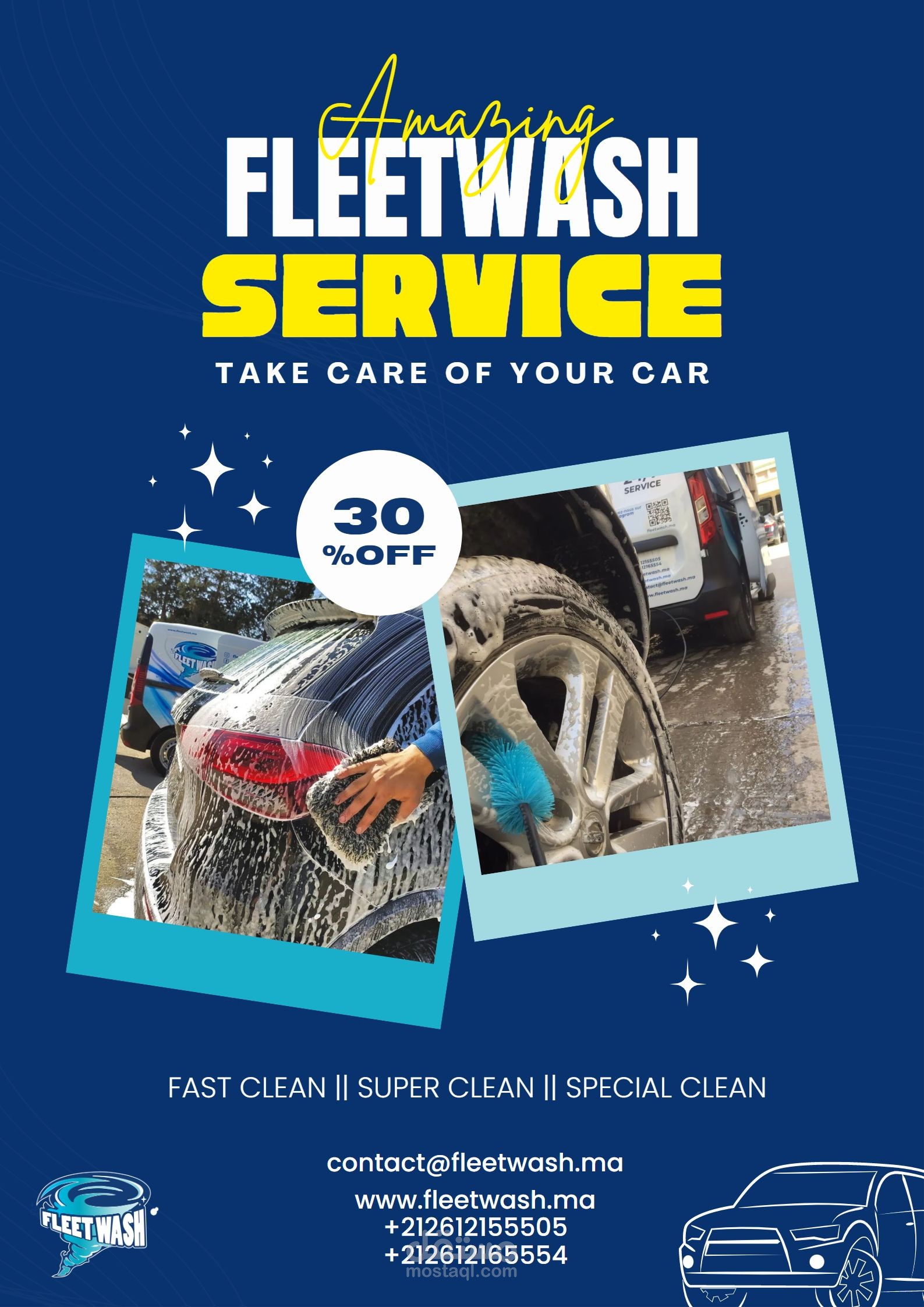 Banner of a carwash