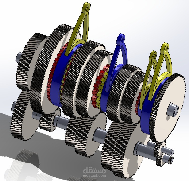 جير بوكس خمس سرعات و ريفيرس مصمم على سوليد ووركس