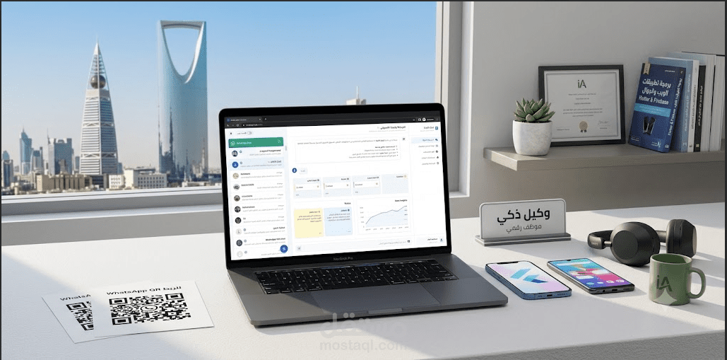 تطوير موظفين رقميين (AI Agents) ونظام أتمتة الواتساب الذكي للشركات والمتاجر